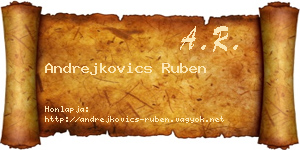 Andrejkovics Ruben névjegykártya